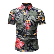 Load image into Gallery viewer, Summer Palm Tree Print Beach Hawaiian Slim Fit Shirt for Men