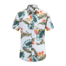Load image into Gallery viewer, Floral Men's Short Sleeve Beach Hawaiian Cotton Shirts