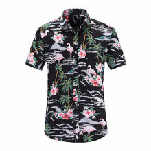 Load image into Gallery viewer, Floral Men's Short Sleeve Beach Hawaiian Cotton Shirts