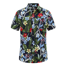 Load image into Gallery viewer, Floral Men's Short Sleeve Beach Hawaiian Cotton Shirts