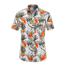 Load image into Gallery viewer, Floral Men's Short Sleeve Beach Hawaiian Cotton Shirts
