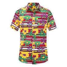 Load image into Gallery viewer, Floral Men's Short Sleeve Beach Hawaiian Cotton Shirts