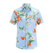 Load image into Gallery viewer, Floral Men's Short Sleeve Beach Hawaiian Cotton Shirts