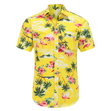 Load image into Gallery viewer, Floral Men's Short Sleeve Beach Hawaiian Cotton Shirts