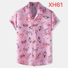 Load image into Gallery viewer, Button Down Funny Cactus Print Hawaiian Summer Short Sleeve Shirts for Men