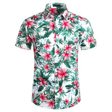Load image into Gallery viewer, Cotton Floral Hawaiian Summer Short Sleeve Shirt for Men