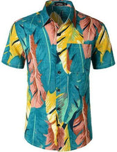 Load image into Gallery viewer, Summer Floral Loose Baggy Holiday Beach Short Sleeve Aloha Shirt for Men