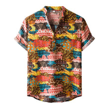 Load image into Gallery viewer, Men's Casual Retro Loose Cotton Linen Shirts Summer Short Sleeve Aloha Shirt