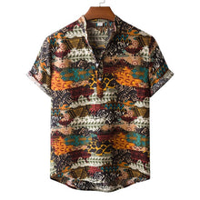Load image into Gallery viewer, Men's Casual Retro Loose Cotton Linen Shirts Summer Short Sleeve Aloha Shirt