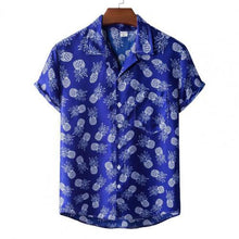 Load image into Gallery viewer, Summer Ethnic Style Print Short Sleeve Turndown Collar Button Men's Hawaiian T-shirt