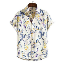 Load image into Gallery viewer, Men's Summer Short Sleeve Palm Tree Printed Button Down Aloha Shirts