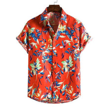 Load image into Gallery viewer, Men's Summer Short Sleeve Palm Tree Printed Button Down Aloha Shirts