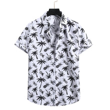 Load image into Gallery viewer, Pineapple Print Hawaiian Shirt Summer Short Sleeve Beach Shirts for Men