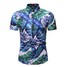 Load image into Gallery viewer, Summer Palm Tree Print Beach Hawaiian Slim Fit Shirt for Men