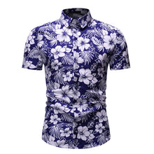 Load image into Gallery viewer, Summer Palm Tree Print Beach Hawaiian Slim Fit Shirt for Men