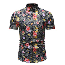 Load image into Gallery viewer, Summer Palm Tree Print Beach Hawaiian Slim Fit Shirt for Men