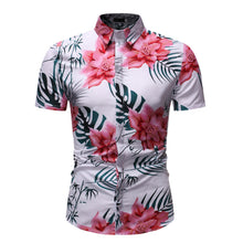 Load image into Gallery viewer, Summer Palm Tree Print Beach Hawaiian Slim Fit Shirt for Men