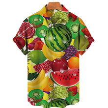 Load image into Gallery viewer, Hawaiian 3D Fruit Pattern Short Sleeve Aloha Shirt Unisex