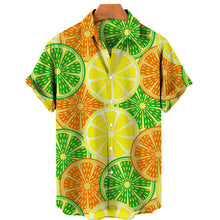 Load image into Gallery viewer, Hawaiian 3D Fruit Pattern Short Sleeve Aloha Shirt Unisex