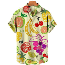 Load image into Gallery viewer, Hawaiian 3D Fruit Pattern Short Sleeve Aloha Shirt Unisex