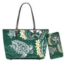 Load image into Gallery viewer, Polynesian 2pcs Set Hawaiian Tribe Floral Printed Shoulder Bag And Purse
