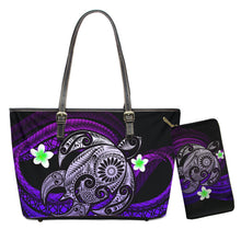 Load image into Gallery viewer, Polynesian 2pcs Set Hawaiian Tribe Floral Printed Shoulder Bag And Purse