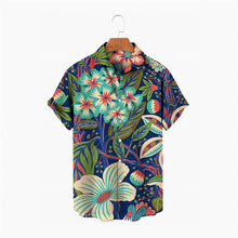 Load image into Gallery viewer, Flowers Summer Fashion Plant Print Men's Short Sleeve Hawaiian/Aloha Shirt