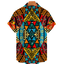 Load image into Gallery viewer, Summer New Vintage Print Custom Pattern Tops Short Sleeves 3D Style Hawaiian Men's Shirts