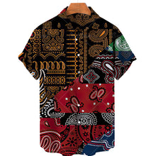 Load image into Gallery viewer, Summer New Vintage Print Custom Pattern Tops Short Sleeves 3D Style Hawaiian Men's Shirts