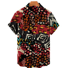Load image into Gallery viewer, Summer New Vintage Print Custom Pattern Tops Short Sleeves 3D Style Hawaiian Men's Shirts