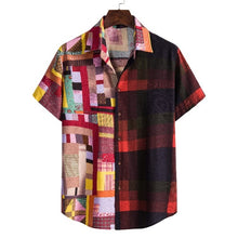 Load image into Gallery viewer, Men's Harajuku Short Sleeve Vintage Hawaiian Beach Shirts for Men