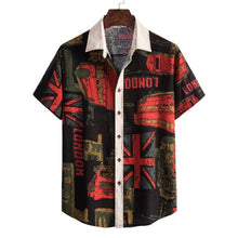 Load image into Gallery viewer, Men's Harajuku Short Sleeve Vintage Hawaiian Beach Shirts for Men