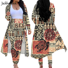 Load image into Gallery viewer, Hawaiian Style Tapa Fabric Patchwork Print 2 Piece Set for Women