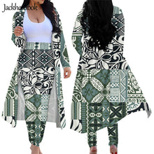 Load image into Gallery viewer, Hawaiian Style Tapa Fabric Patchwork Print 2 Piece Set for Women