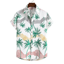 Load image into Gallery viewer, Beach Floral Shirts Hipster Palm Tree Print Short Sleeve Hawaiian/Aloha Shirt for Men