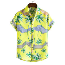 Load image into Gallery viewer, Beach Floral Shirts Hipster Palm Tree Print Short Sleeve Hawaiian/Aloha Shirt for Men