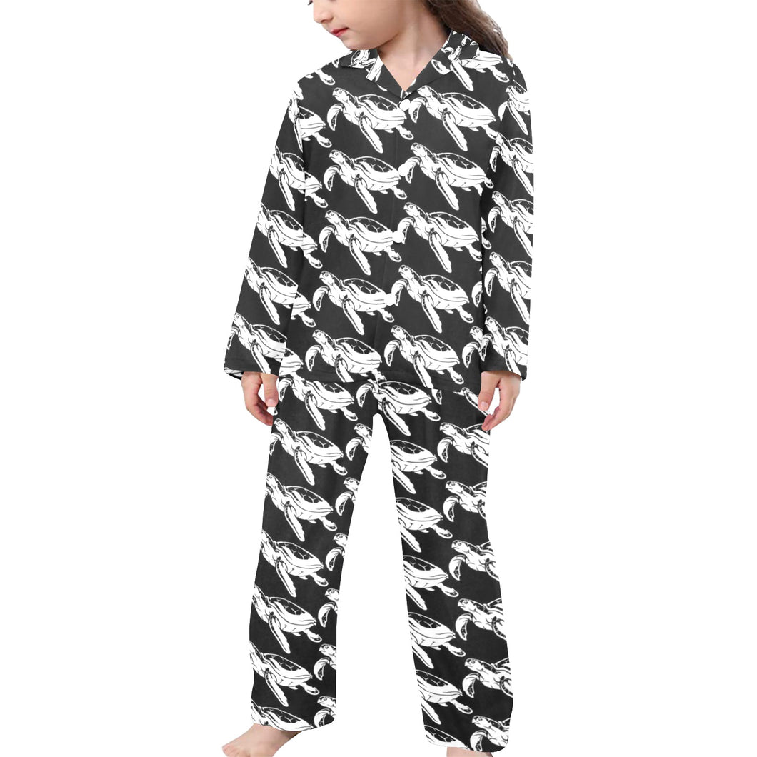 Little Girls' V-Neck Long Pajama Set