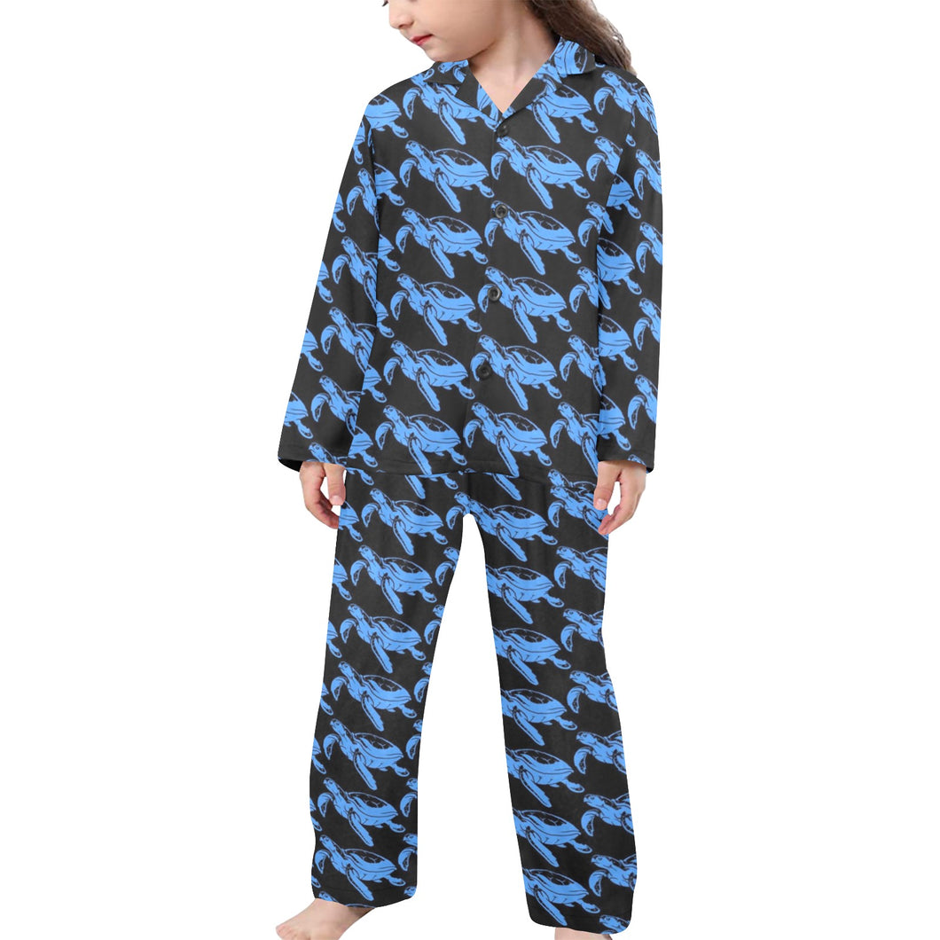Little Girls' V-Neck Long Pajama Set