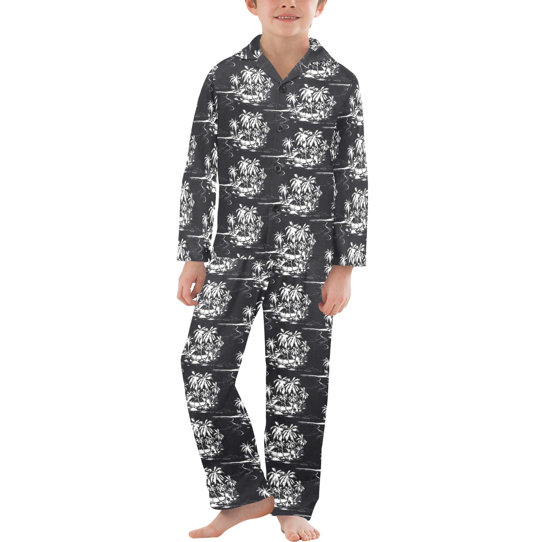 Big Boys' V-Neck Long Pajama Set