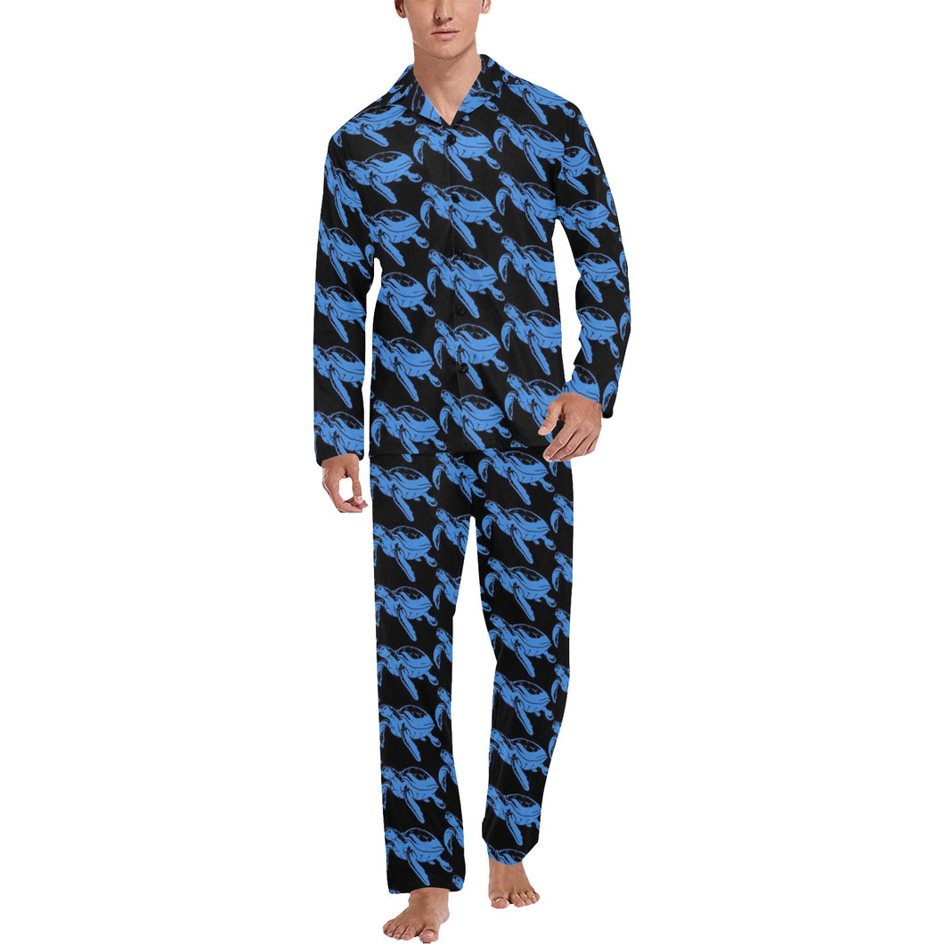 Bluwaii Men's V-Neck Pajama Set
