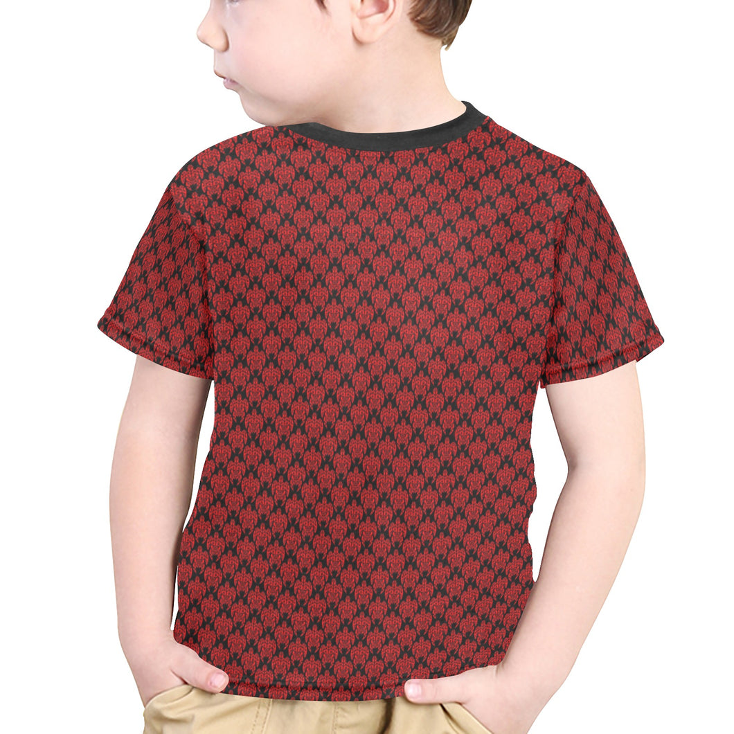 Little Boys' All Over Print Crew Neck T-Shirt