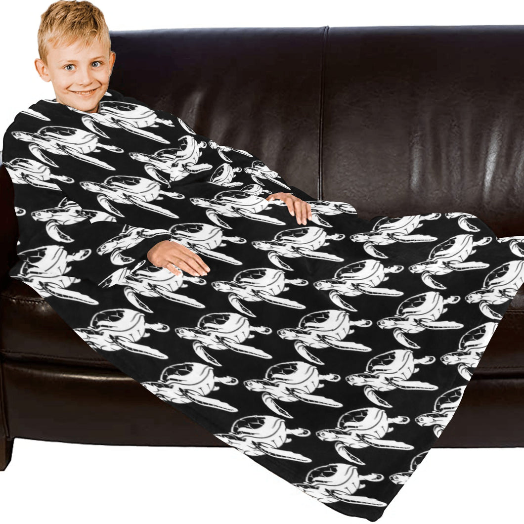 Blanket Robe with Sleeves for Kids