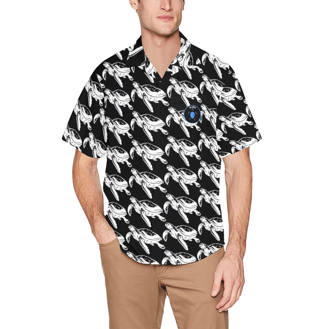 Bluwaii Hawaiian Shirt with Chest Pocket
