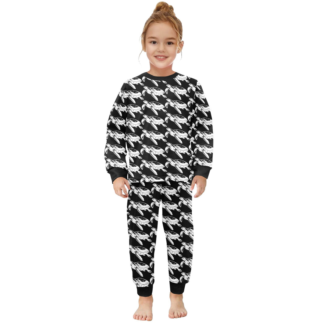 Little Girls' Crew Neck Long Pajama Set