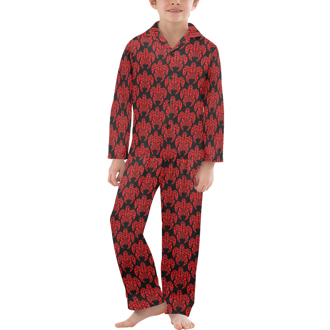 Big Boys' V-Neck Long Pajama Set