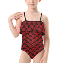 Load image into Gallery viewer, Kids&#39; Spaghetti Strap Ruffle Swimsuit
