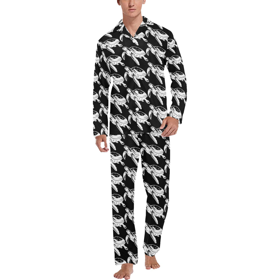Bluwaii Men's V-Neck Pajama Set