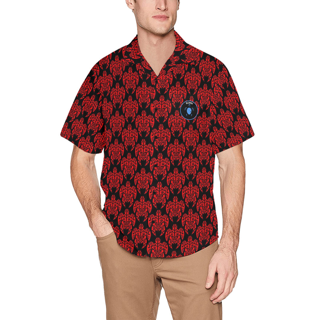 Bluwaii Hawaiian Shirt with Chest Pocket