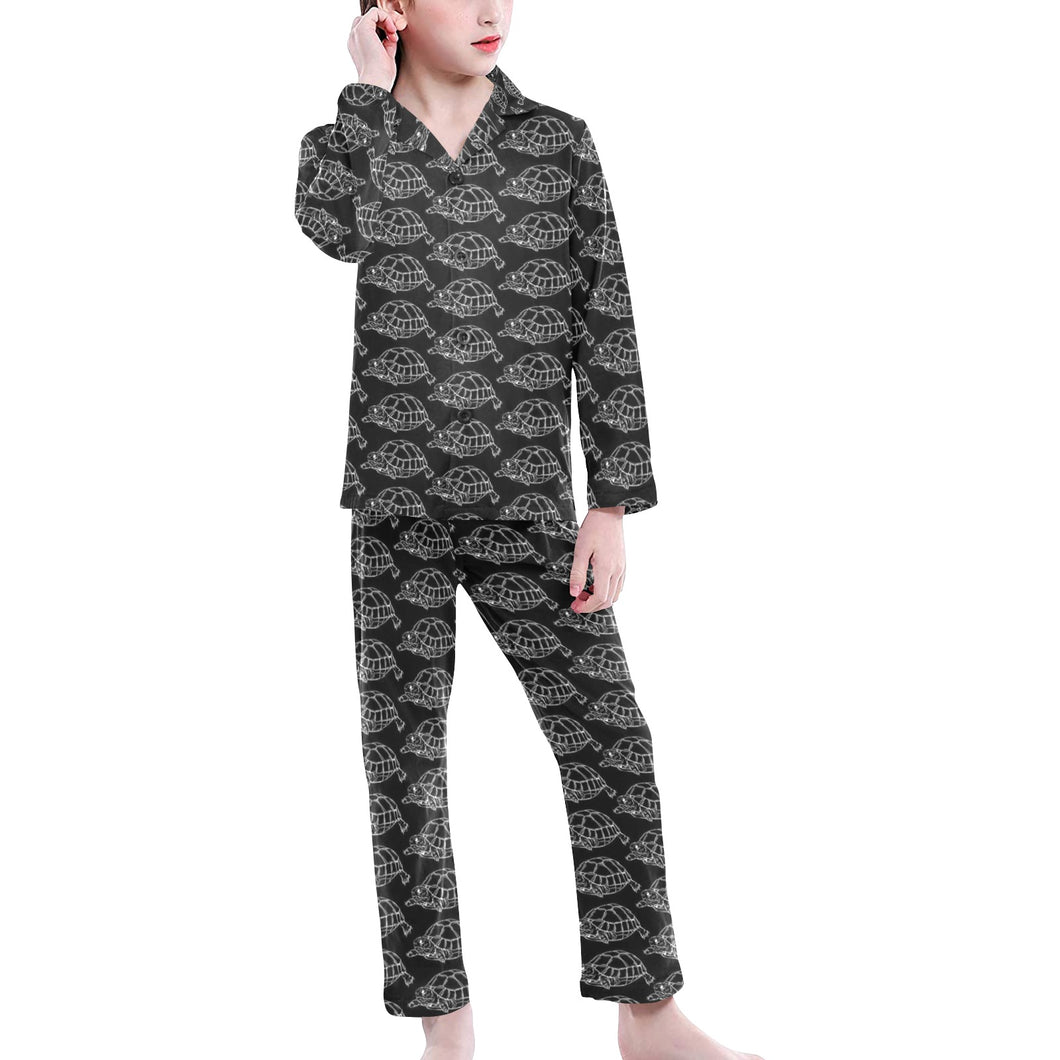 Big Girls' V-Neck Long Pajama Set