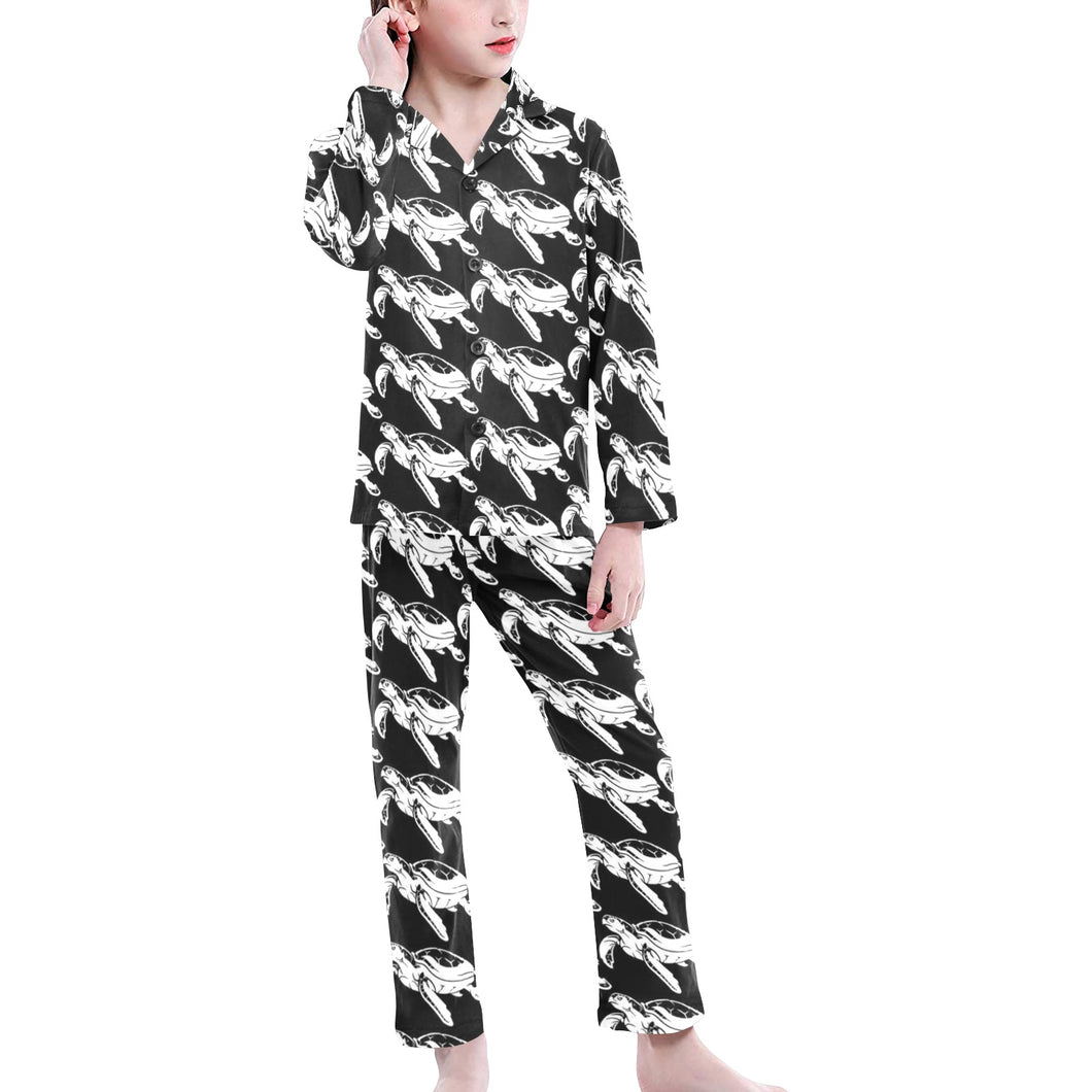 Big Girls' V-Neck Long Pajama Set